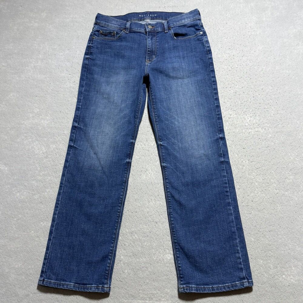 Mott & Bow Jeans Men's Size 31 Blue Denim Straight Leg Pockets Cotton Blend
